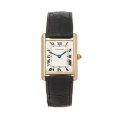 Vintage Cartier Tank Louis Cartier Yellow Gold 8810 Wristwatch