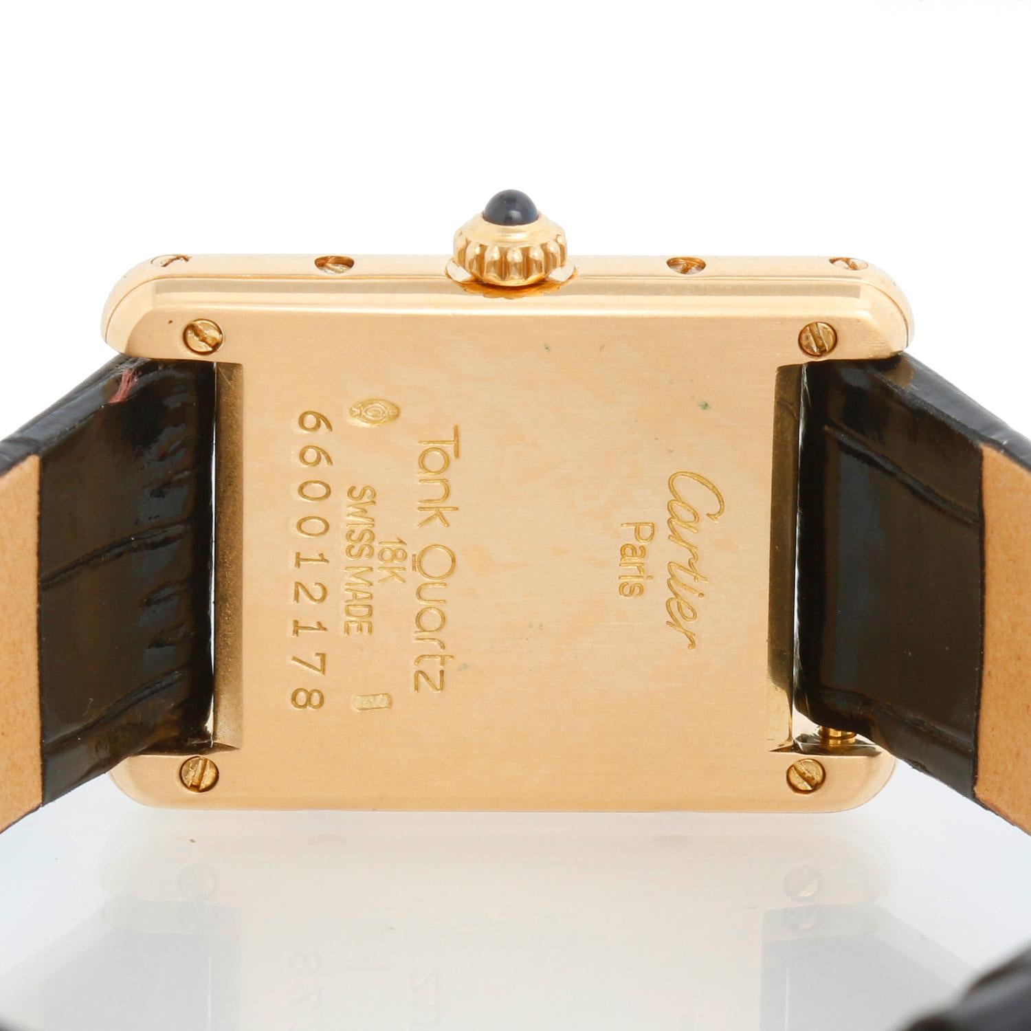 Cartier Tank Louis Ladies 18k Yellow Gold Quartz Watch 1
