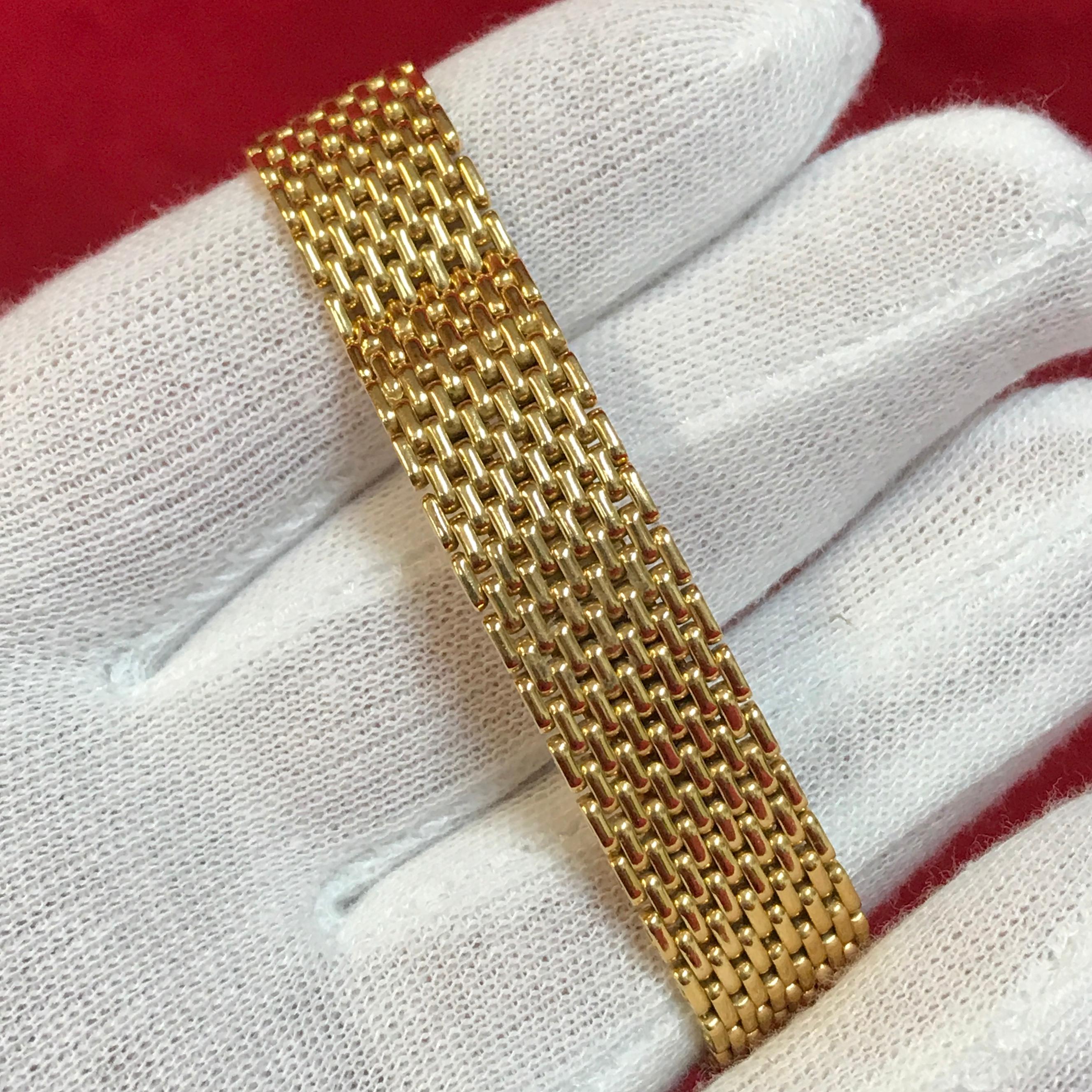 Cartier Tank Louis Ladies Wrist Watch, 18 Karat Gold and Diamonds 2
