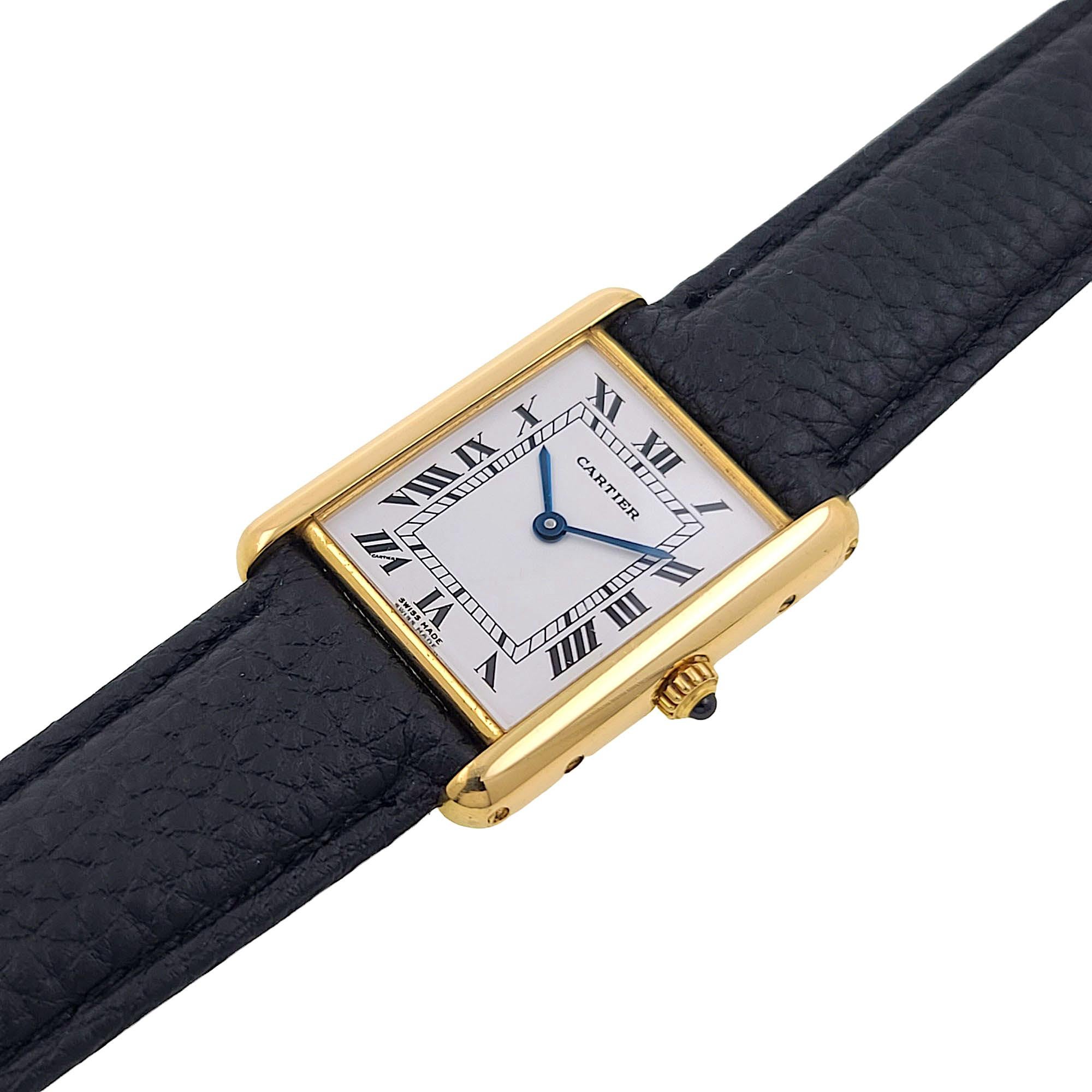 Cartier Tank Louis Large GM LM L.C 18k Solid Gold 88105 folding clasp 1140 In Excellent Condition In Neuilly-sur-Seine, IDF
