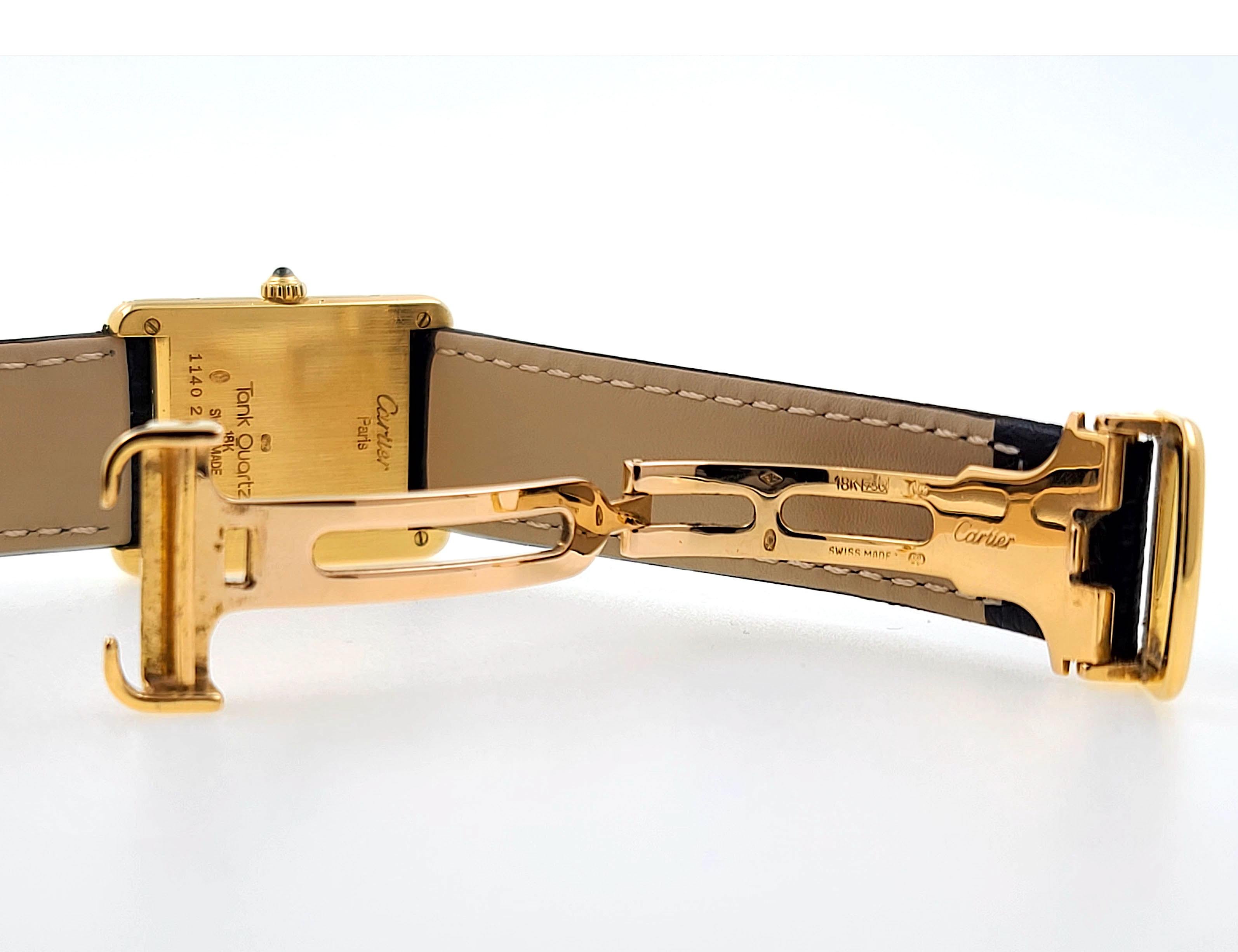 Cartier Tank Louis Large + Gold Folding Clasp GM LM LC  18k Gold 1140 2 4