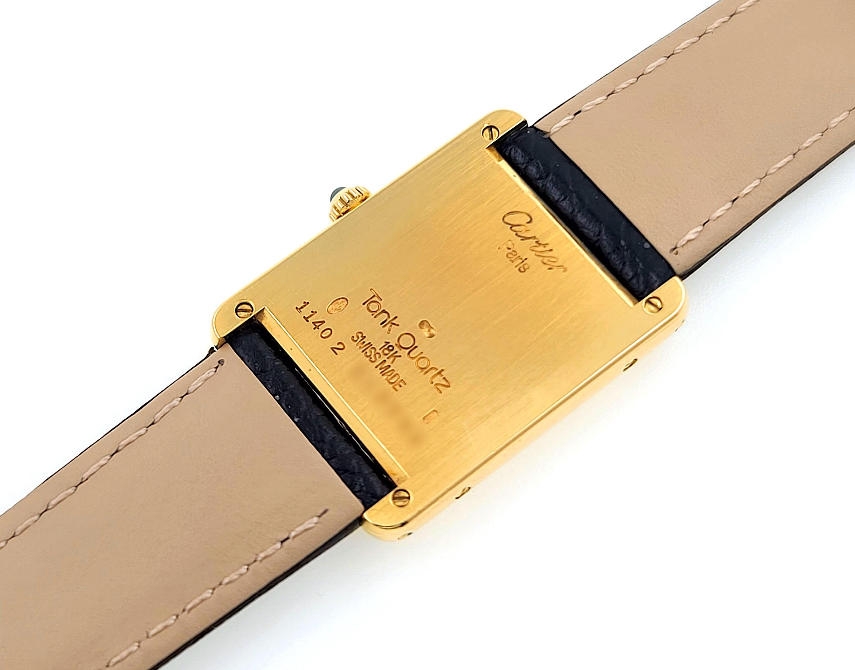 Cartier Tank Louis Large + Gold Folding Clasp GM LM LC  18k Gold 1140 2 In Excellent Condition In PARIS, FR