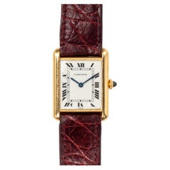 Cartier Tank Louis LM 78086 Paris Dial 18k YG 1970s