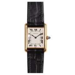 Cartier Tank Louis LM 78086 Pointed Paris Dial 18k YG 1970s