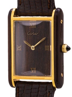 Cartier Tank Louis Men’s Wood Case, circa 1970s