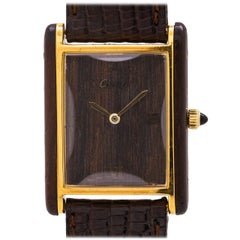 Cartier Tank Louis Men’s Wood Case, circa 1970s