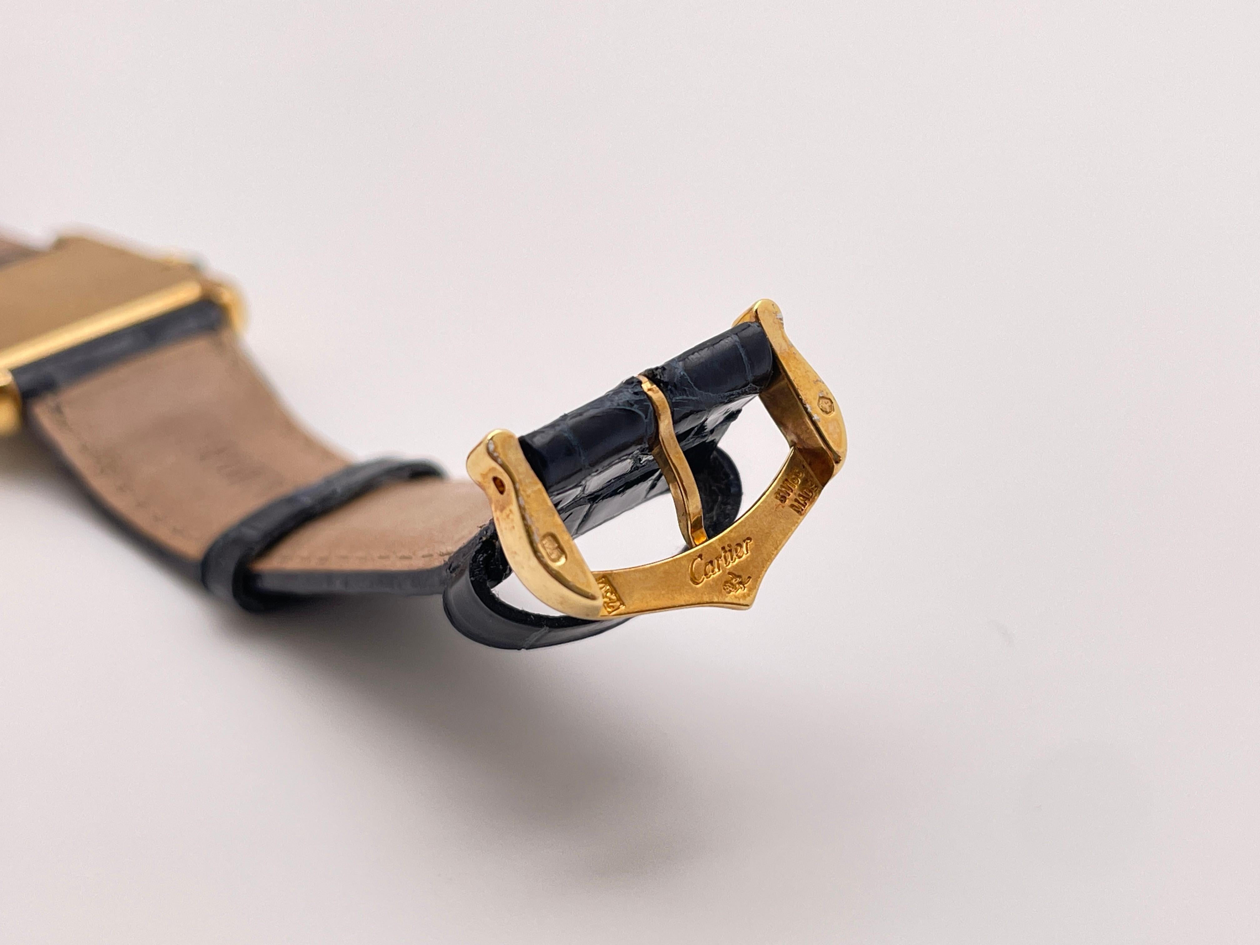 Cartier Tank Louis - Orologio grande in oro giallo 18 carati in vendita 10