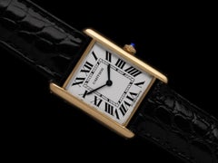 Cartier Tank Louis Mens Midsize Unisex Quartz Watch - Solid 18K Gold