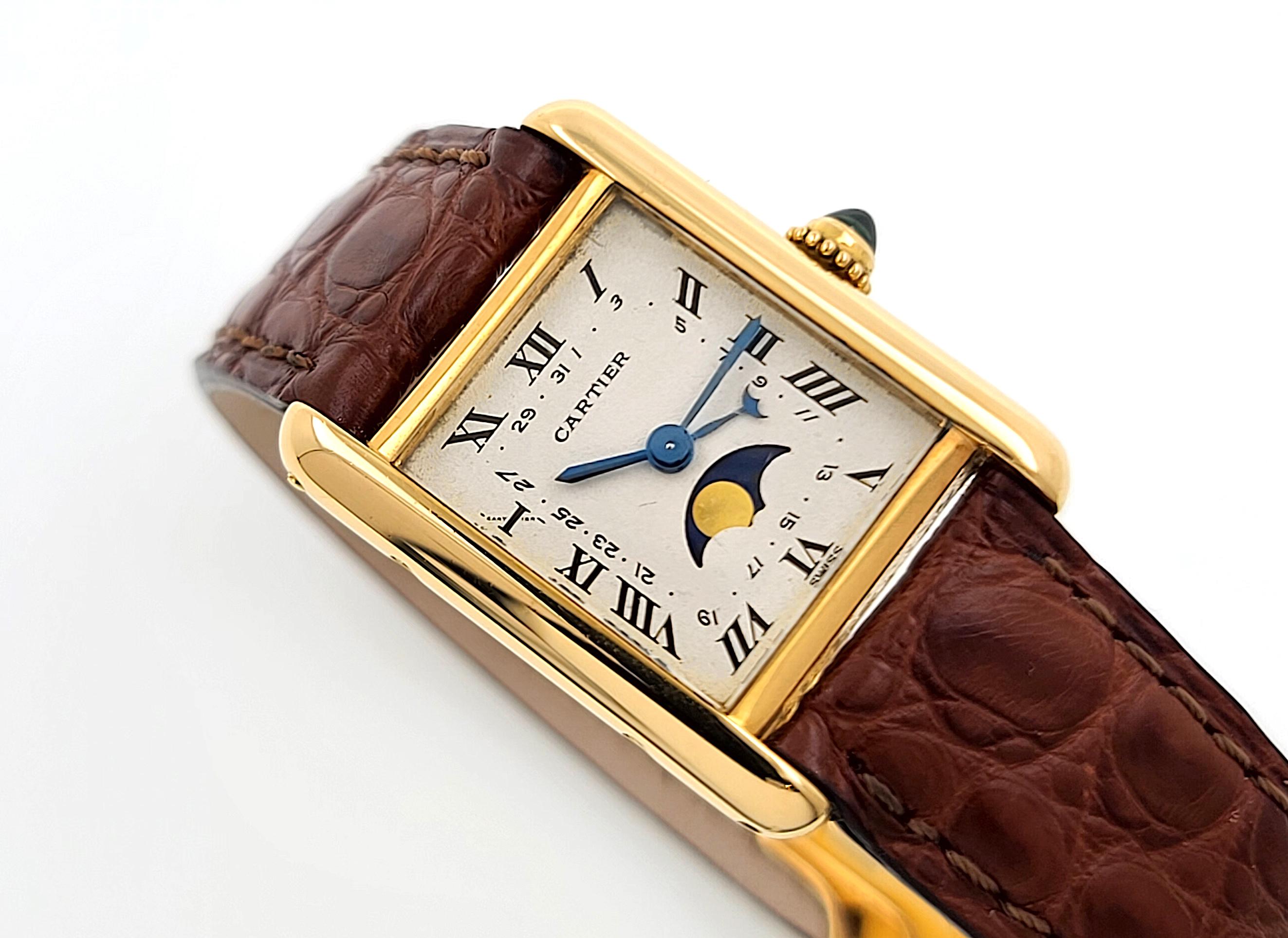 cartier tank moon phase