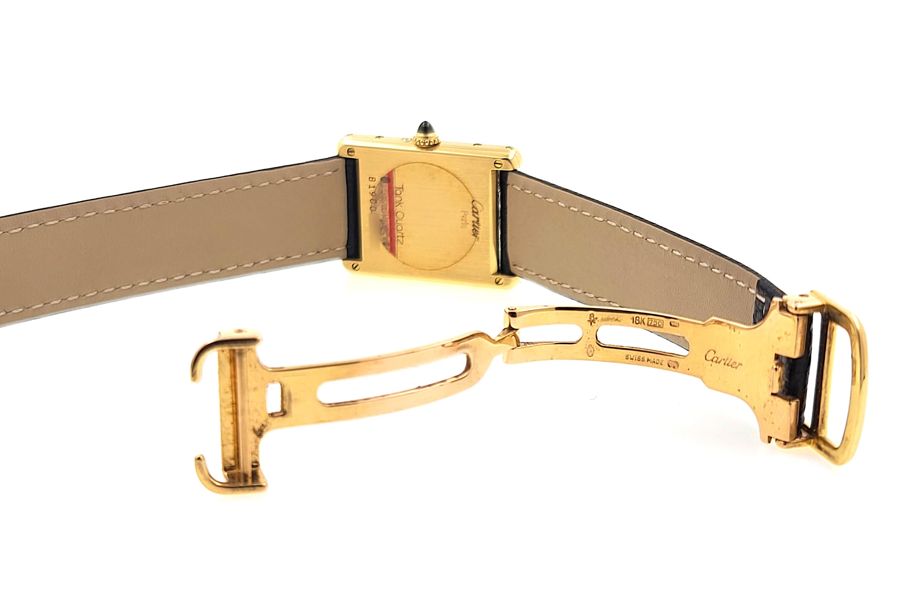 Cartier Tank Louis Moonphase Date FULL SET 819001 Large 18k Gold + Folding Clasp 2
