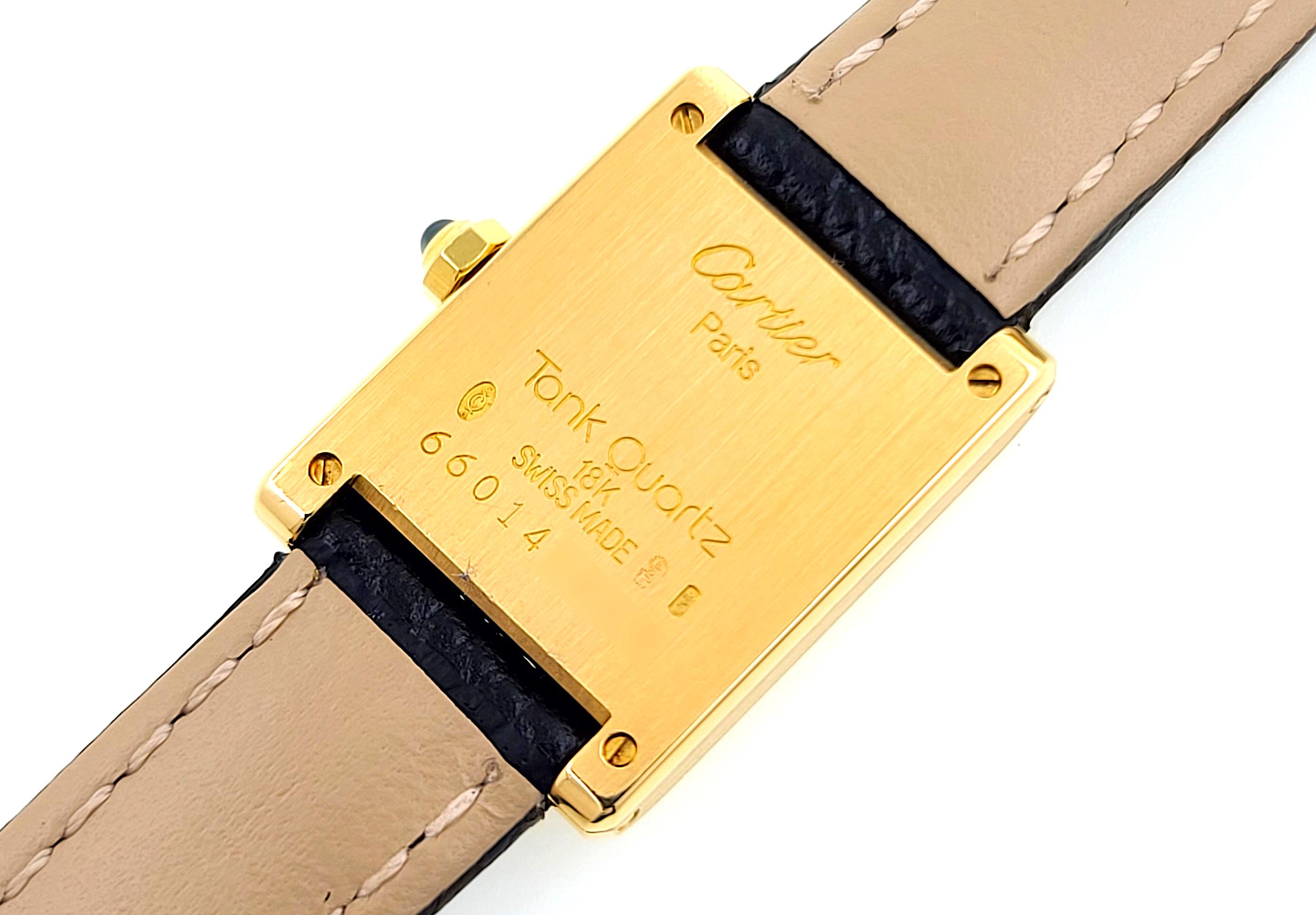 Cartier Tank Louis Normale Cartier 66014 Klein SM PM Mini 18k Gold, 1983 5