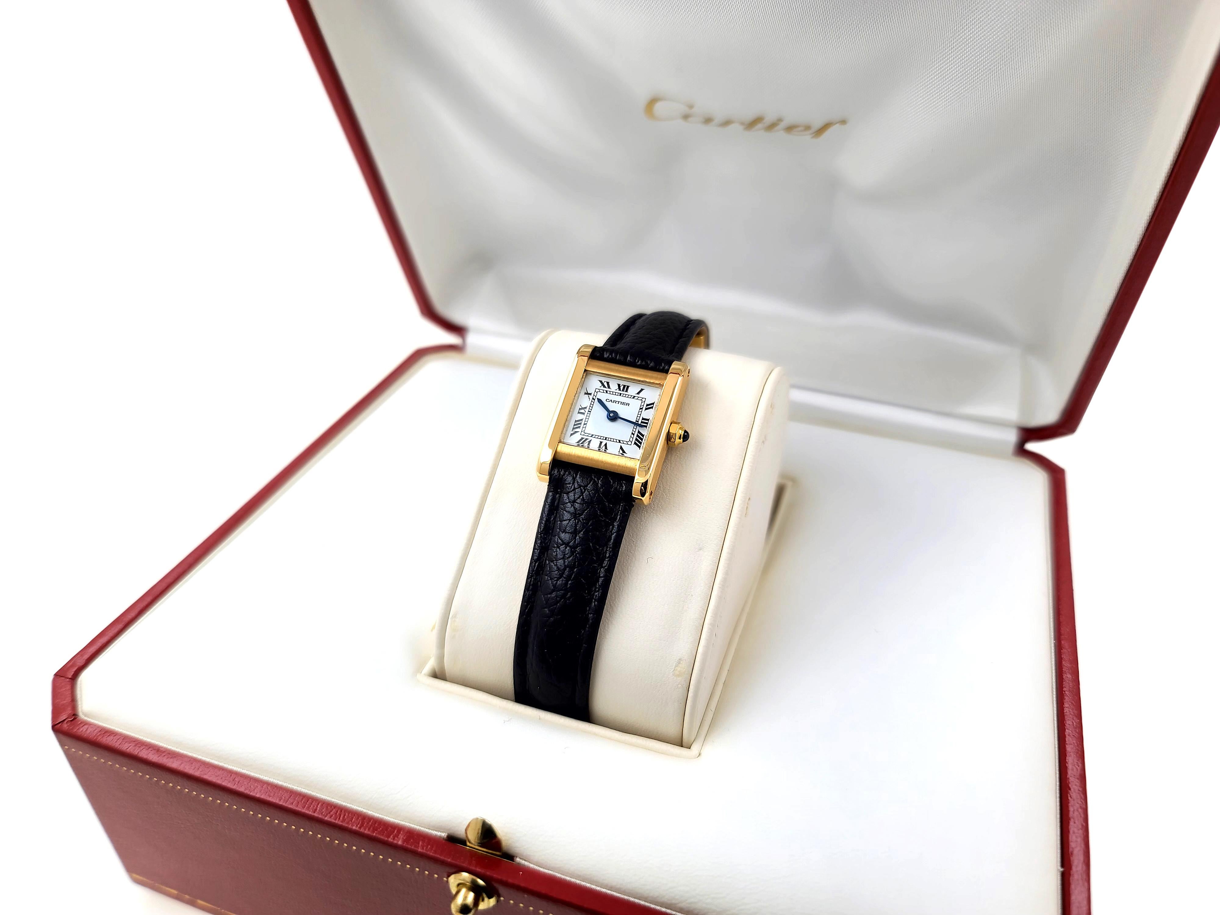 Cartier Tank Louis Normale Cartier 66014 Klein SM PM Mini 18k Gold, 1983 8