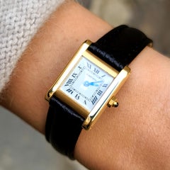 Cartier Tank Louis Normale Cartier 66014 Small SM PM Mini 18k Gold, 1983