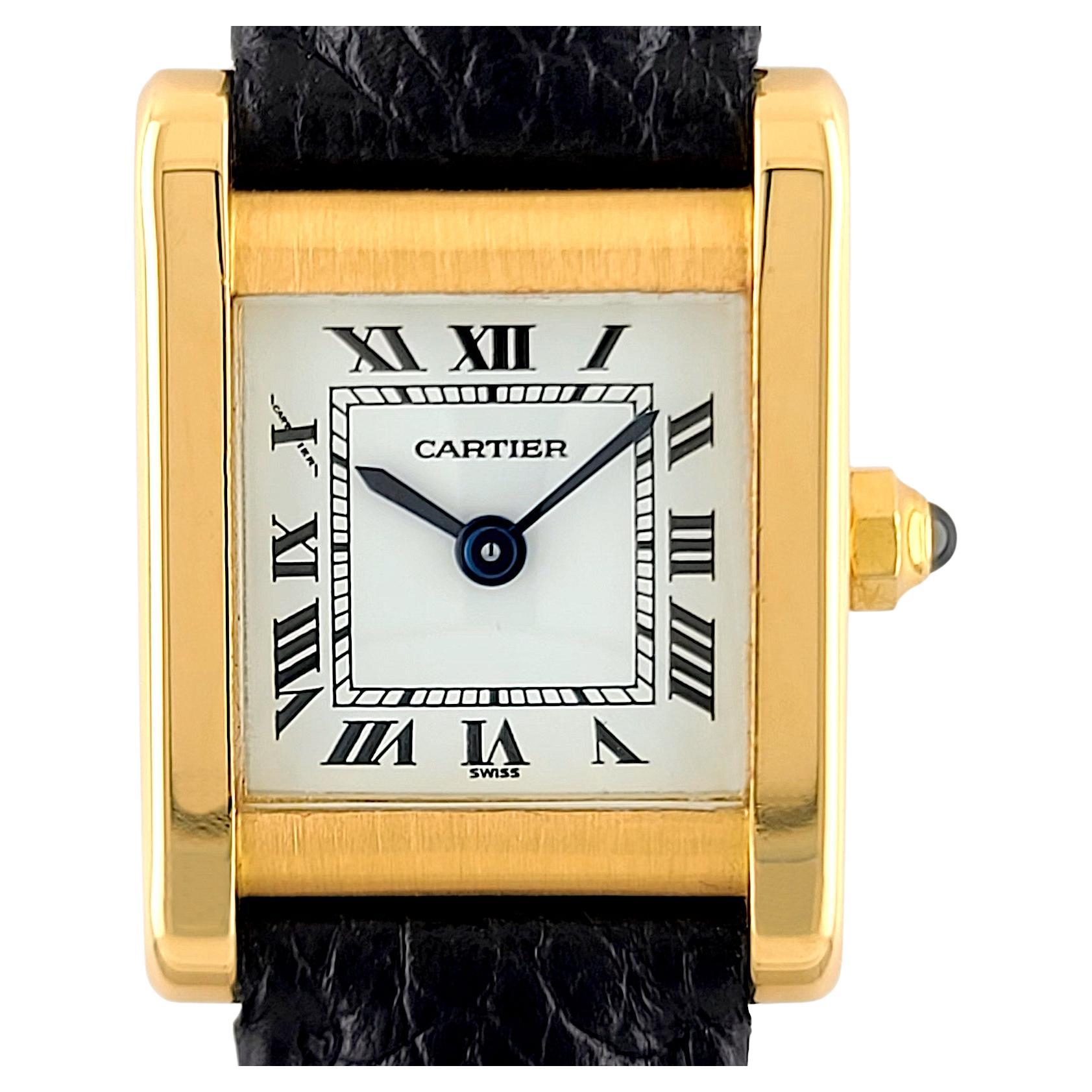 Reference 7808 Tank Louis, A yellow gold wristwatch, Circa 1980, Fine  Watches, 2022