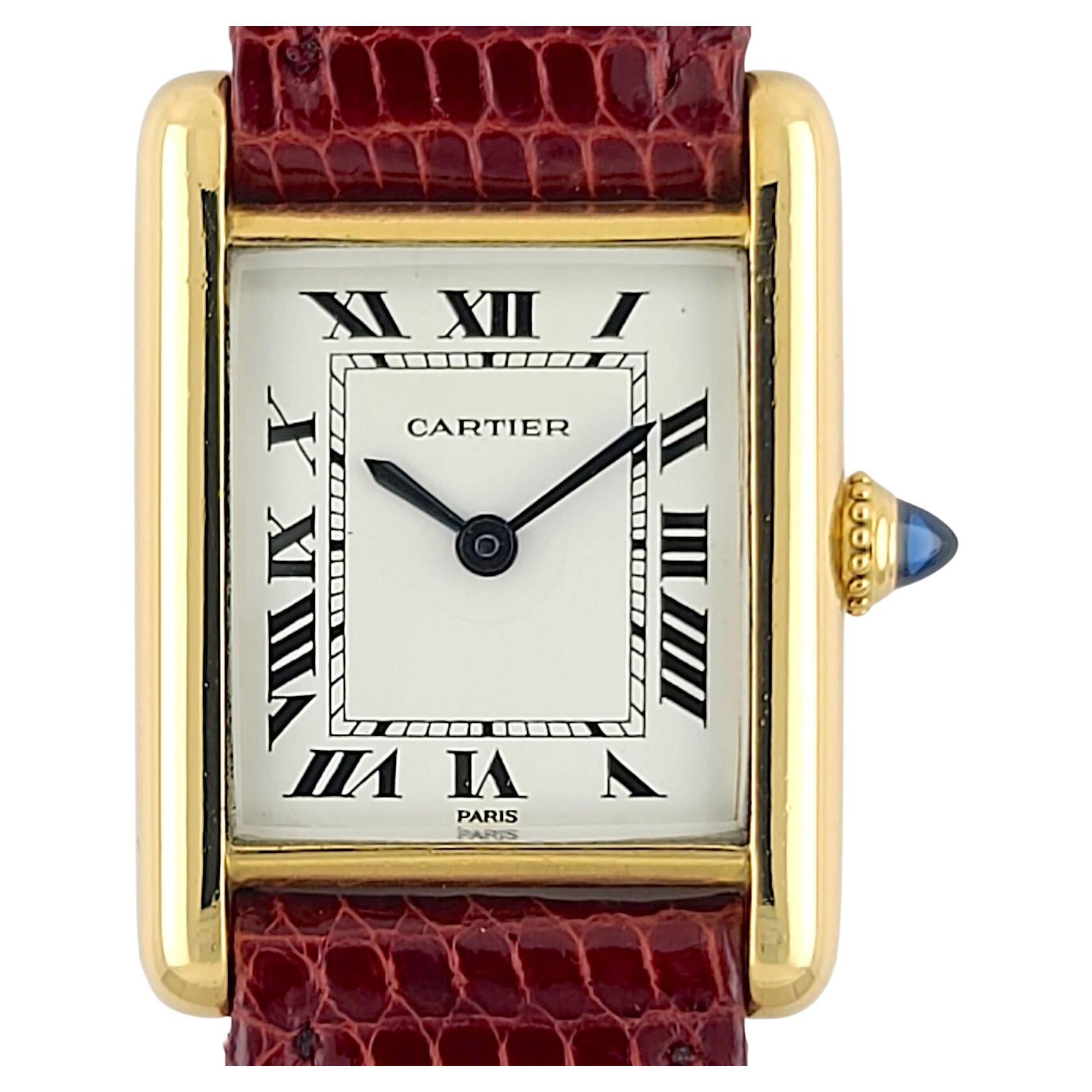 Cartier Tank Louis PARIS dial LC 78087 18k Gold 1970 Paper