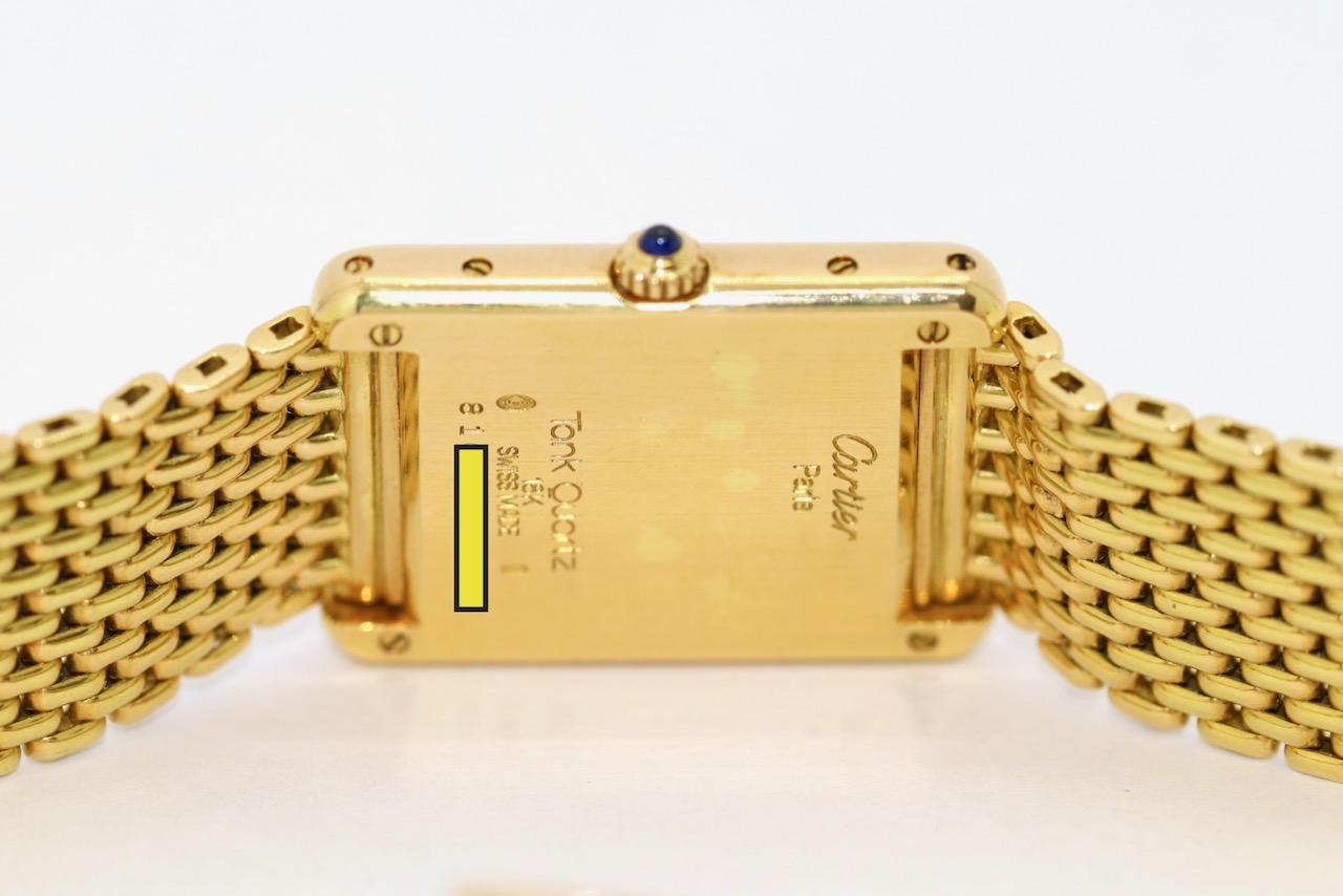 Cartier Tank Louis Quartz, 18 Karat Yellow Gold, Ladies Wrist Watch 1