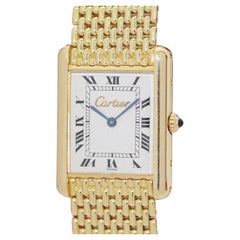 Cartier Tank Louis Quartz, 18 Karat Yellow Gold, Ladies Wrist Watch