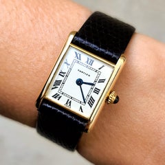 Cartier Tank Louis Rare 1960 Paris 18k Gold Folding Clasp Jaeger LeCoultre K850