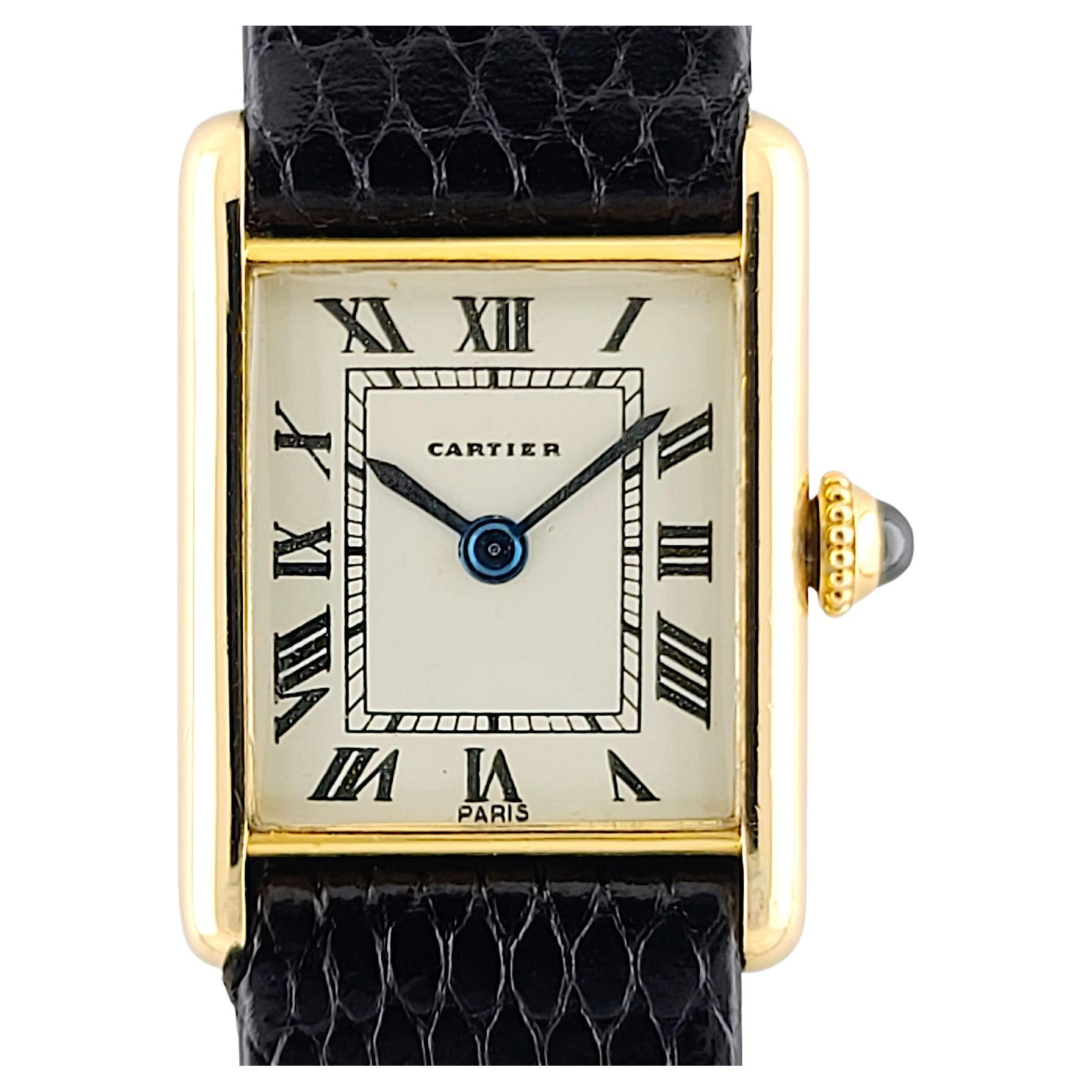 Cartier Tank Louis Rare 1960 Paris 18k Gold Folding Clasp Jaeger LeCoultre K850 