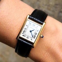 Cartier Tank Louis RARE Tank Louis Cartier Guilloche Flinque Dial 78087 Pre CPCP