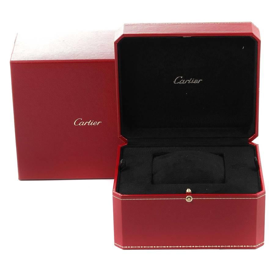 Cartier Tank Louis Rose Gold Diamond Burgundy Strap Ladies Watch WJTA0010 For Sale 4