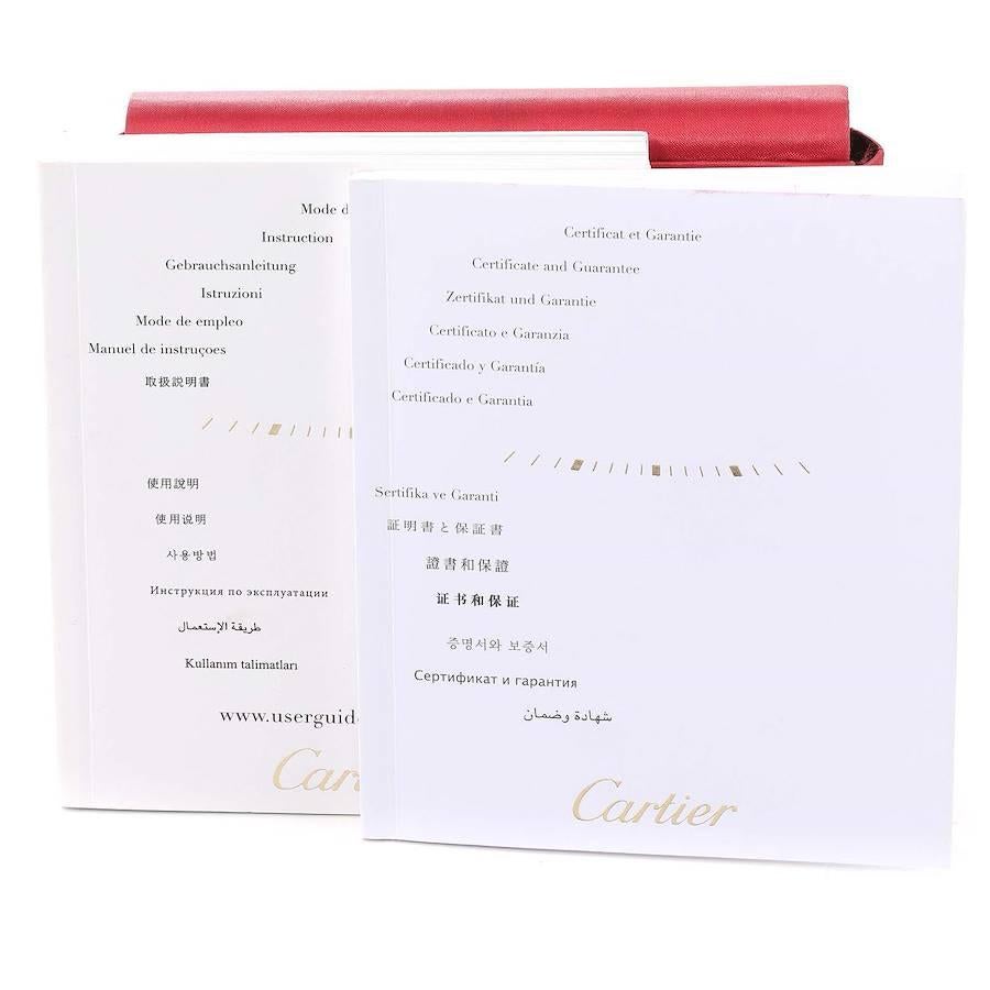 Cartier Montre Tank Louis en or rose avec bracelet bourgogne et diamants, pour femmes WJTA0010 en vente 5