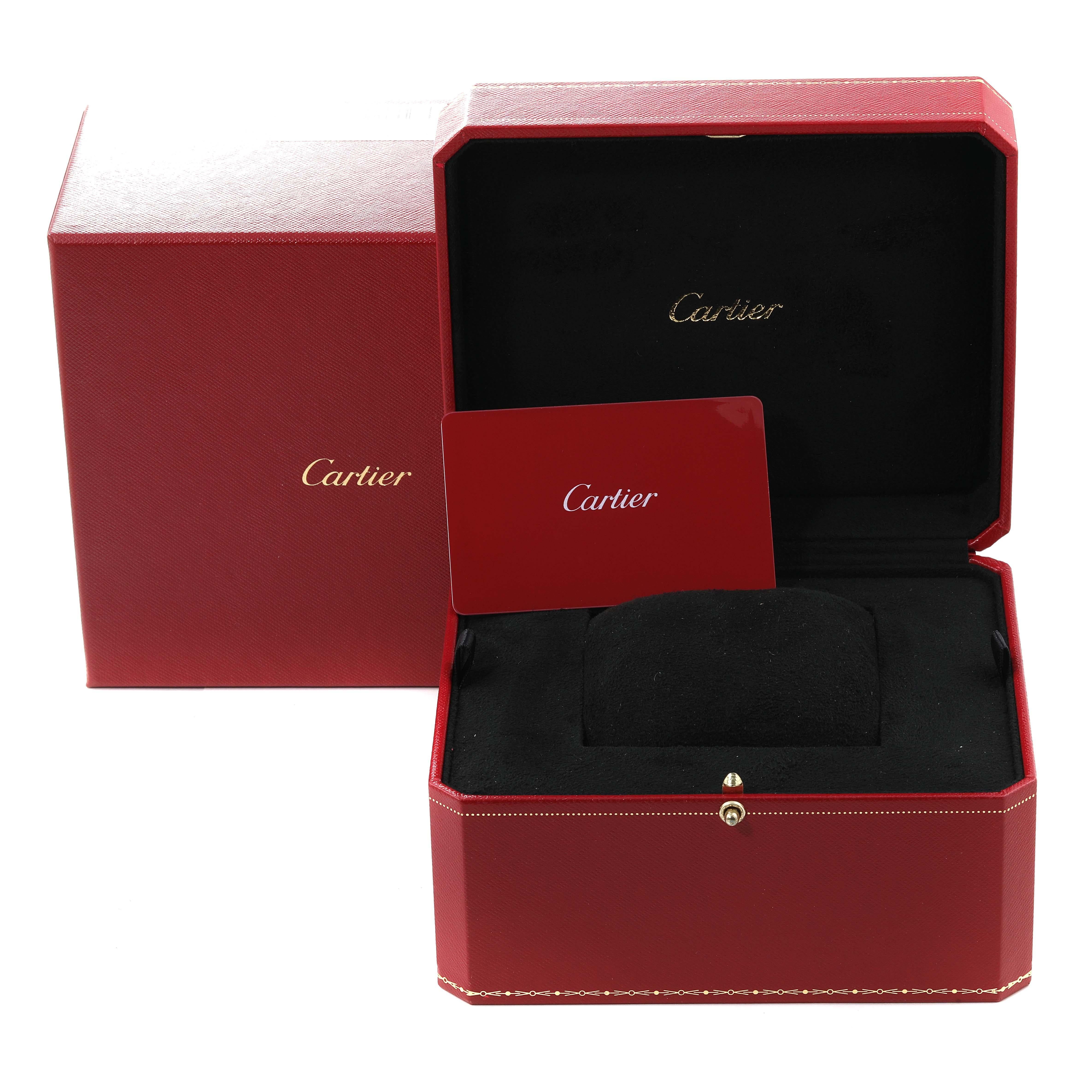 Cartier Tank Louis Rose Gold Diamond Ladies Watch WJTA0010 Box Card For Sale 5