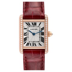 Cartier Tank Louis Rose Gold Diamond Damenuhr WJTA0010 Box Karte