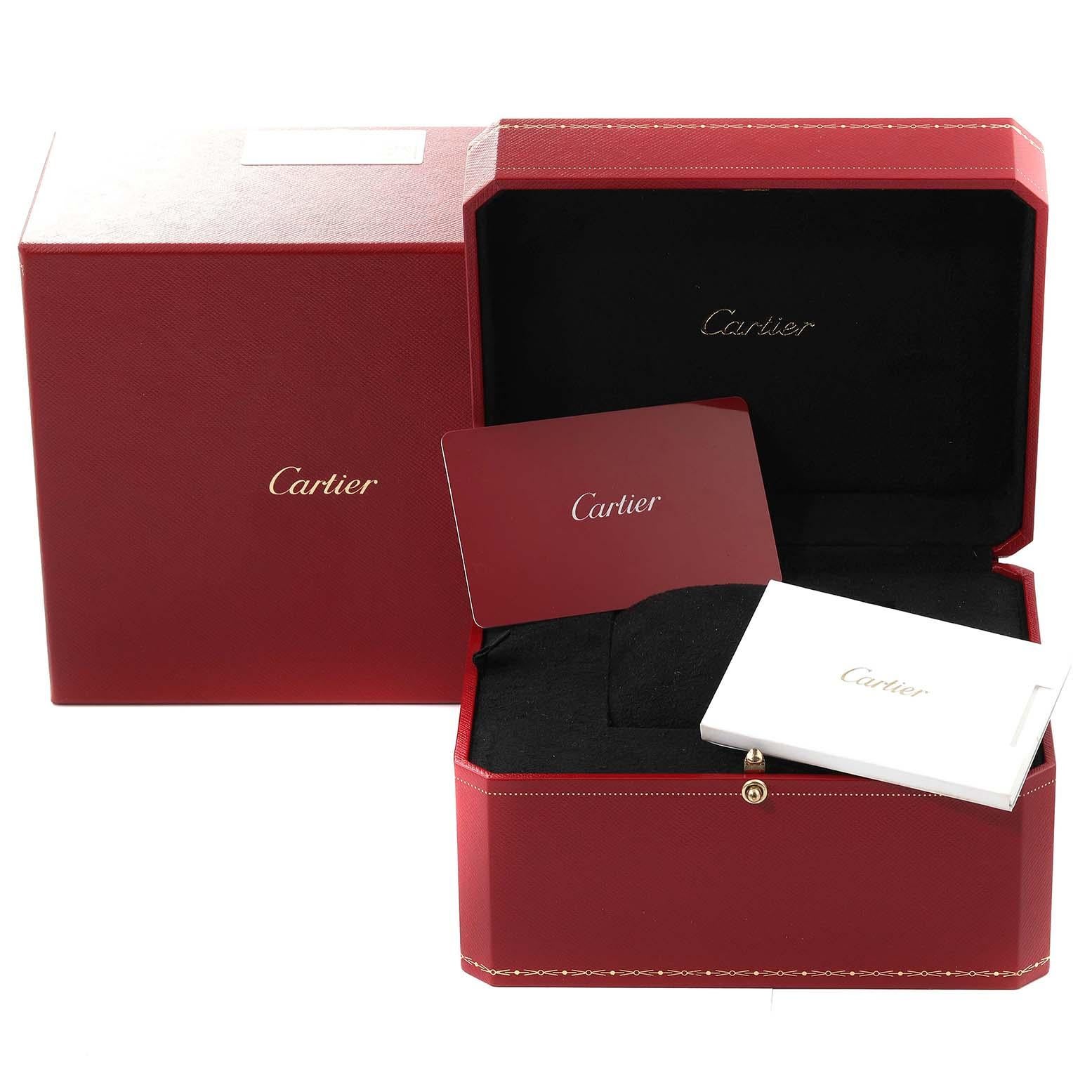 Cartier Tank Louis Montre mécanique en or rose pour femmes WGTA0010 Boîte Card en vente 5