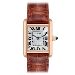 Cartier Tank Louis Rose Gold Mechanical Ladies Watch WGTA0010 Box Card