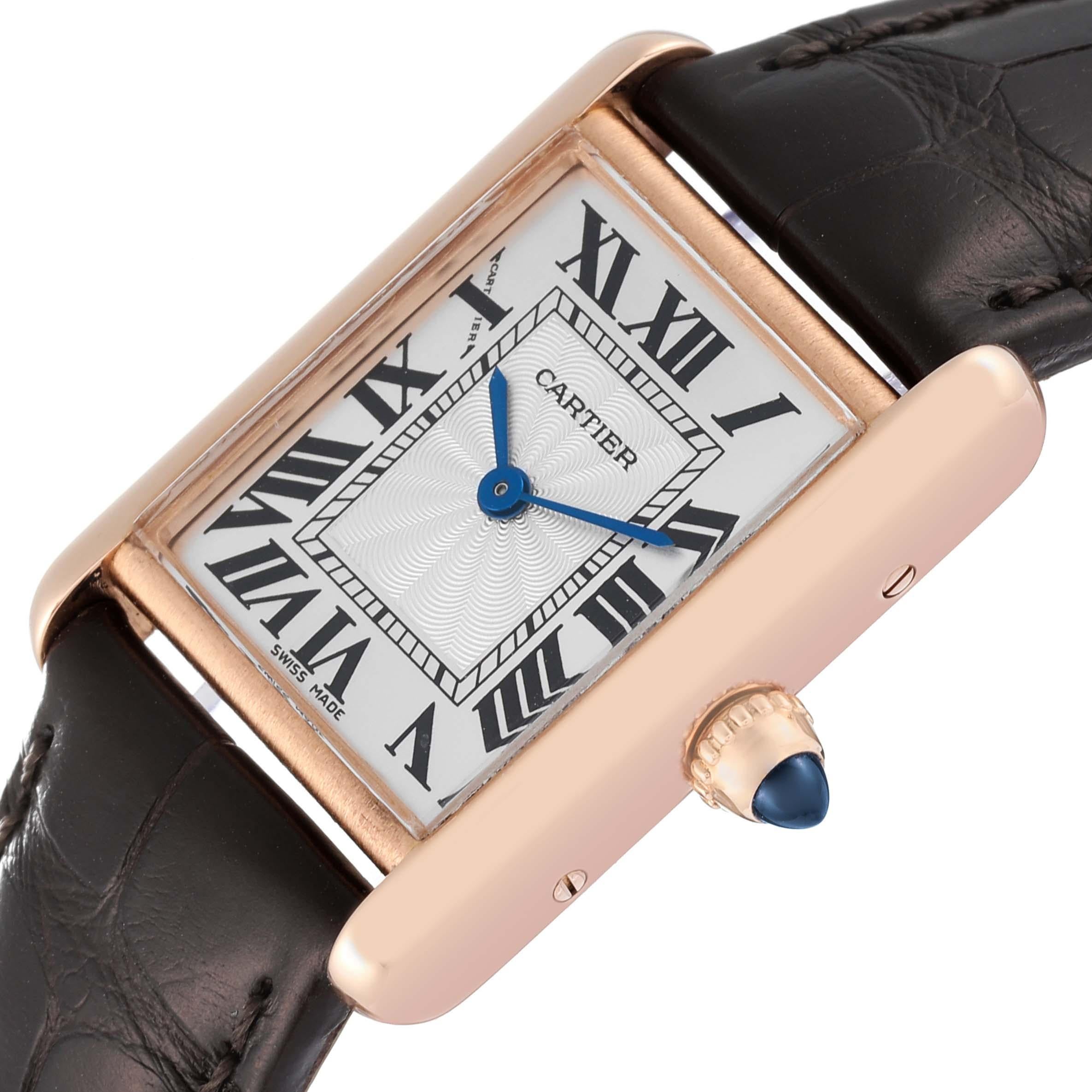 Cartier Tank Louis Rose Gold Mechanical Ladies Watch WGTA0010 Card 1