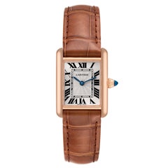Cartier Tank Louis Rose Gold Mechanical Ladies Watch WGTA0010 Papers