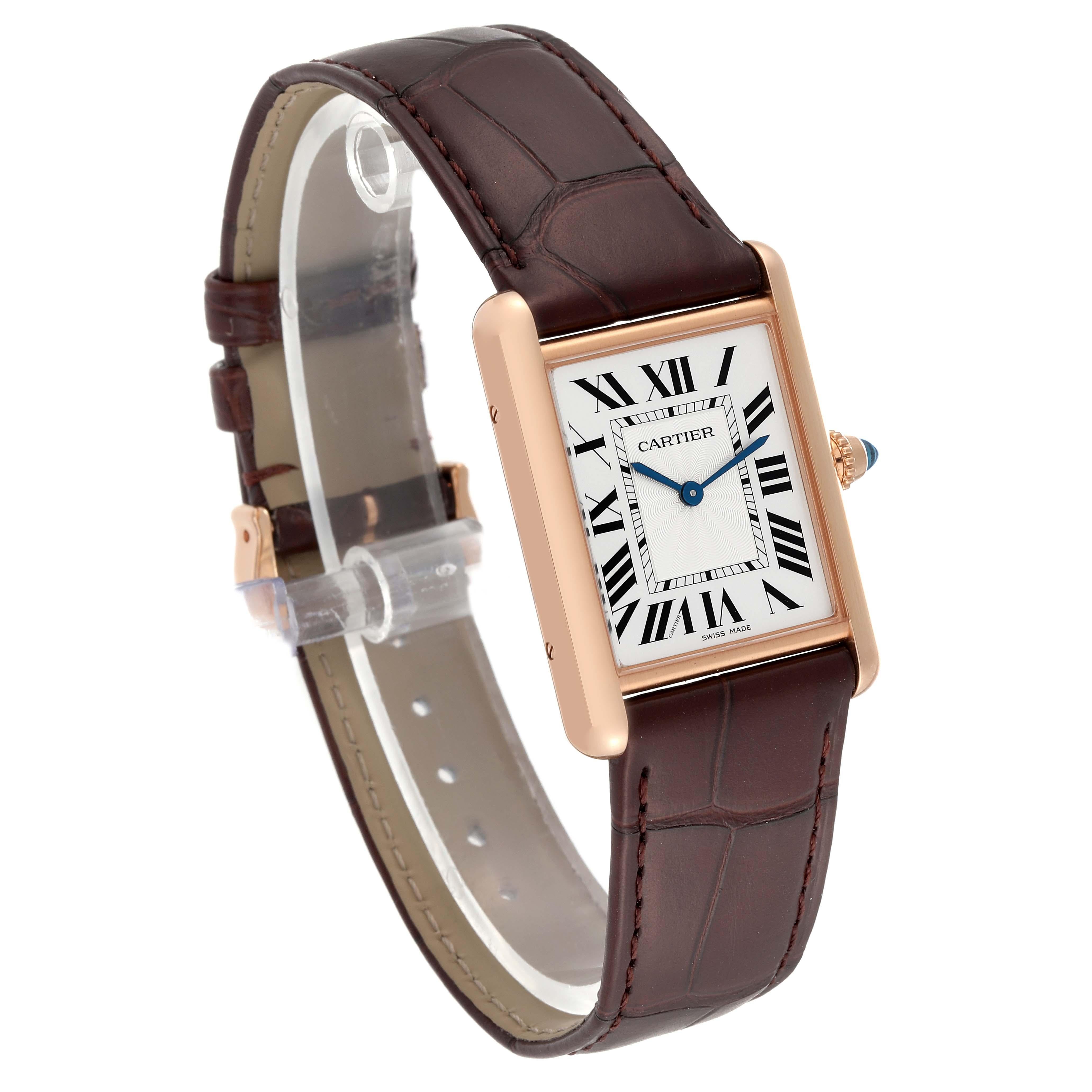 Cartier Tank Louis Rose Gold Mechanical Mens Watch WGTA0011 Card 3