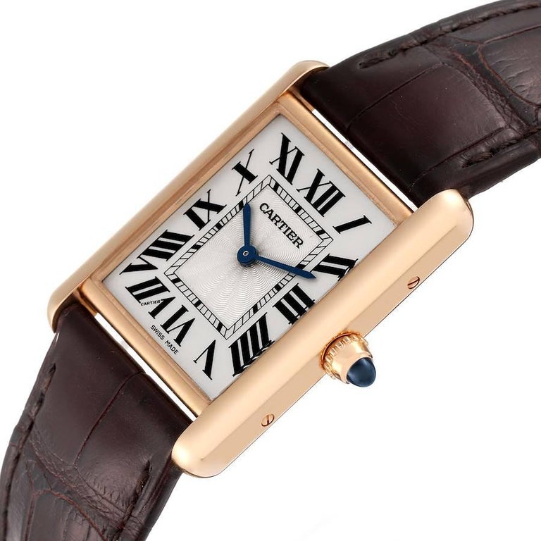 Cartier Tank Louis Rose Gold Mechanical Mens Watch WGTA0011