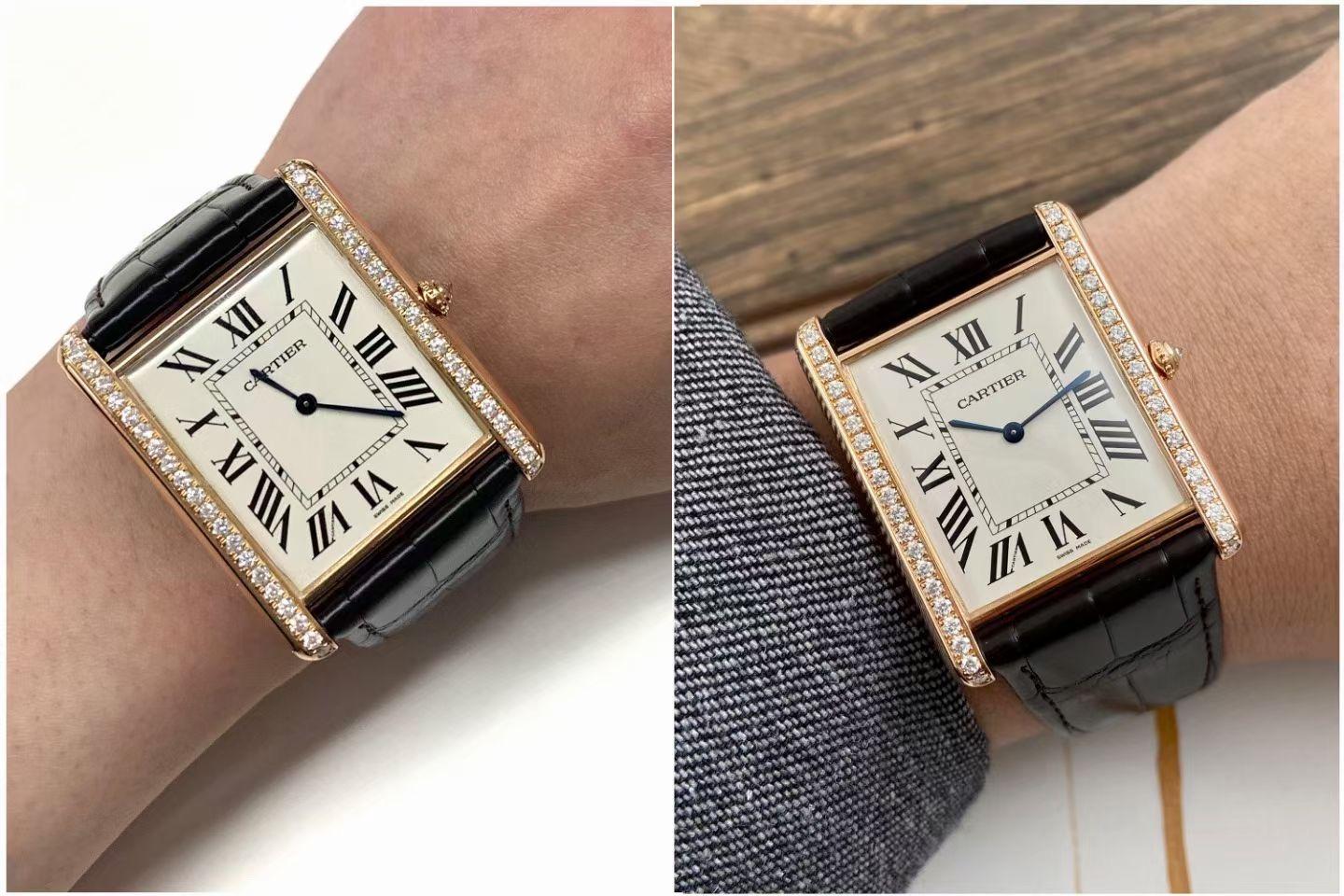 Cartier Tank Louis Rose Gold Men’s WT200005 In Excellent Condition In Banbury, GB