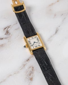 Cartier Tank Louis SM 78087 Paris Dial 18k YG Cartier Deployant