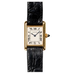 Cartier Tank Louis SM 78087 Paris Dial 18k YG Cartier Deployant