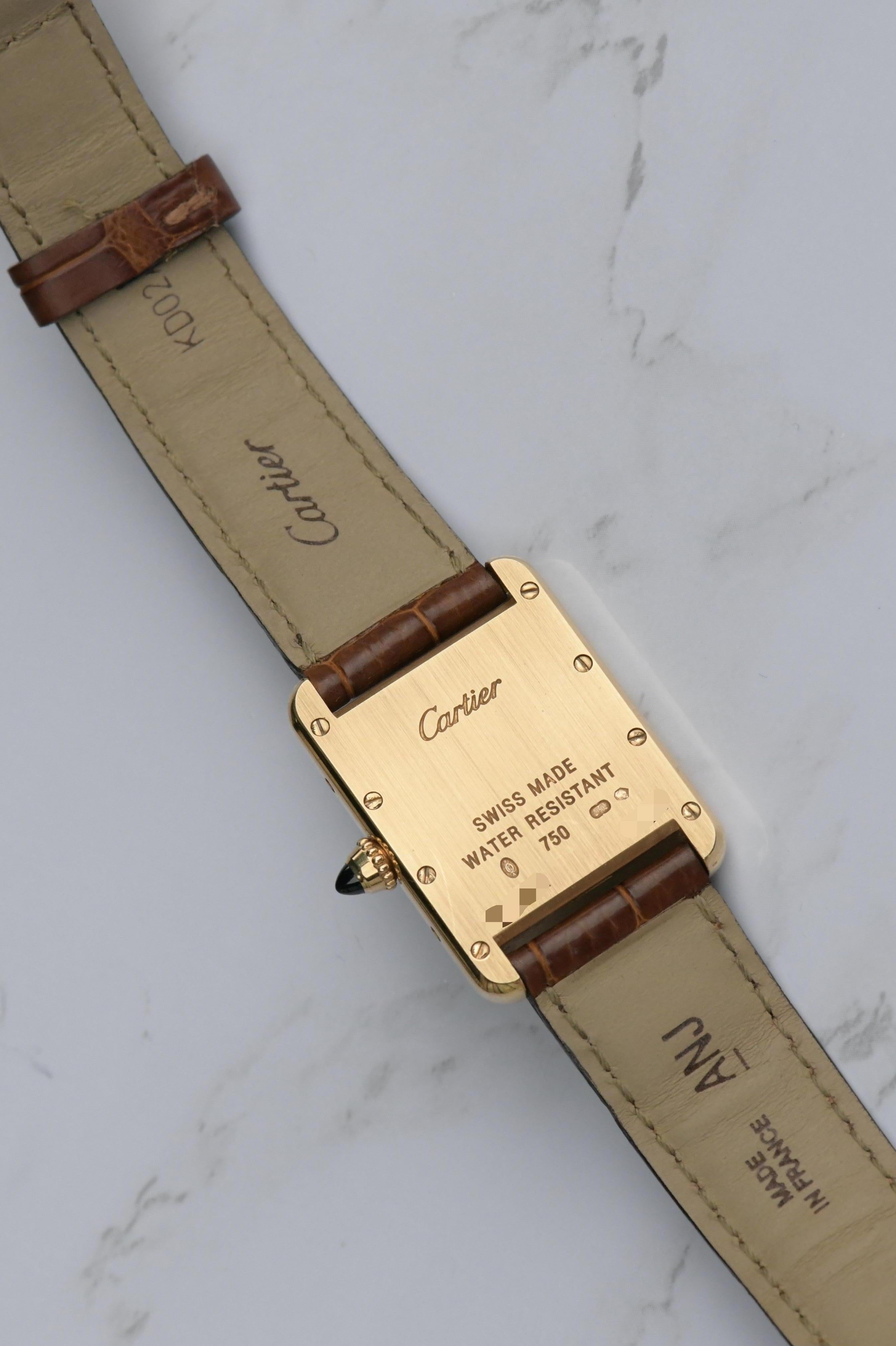 Cartier Tank Louis Small Model 18k Yellow Gold Watch W1529856 2