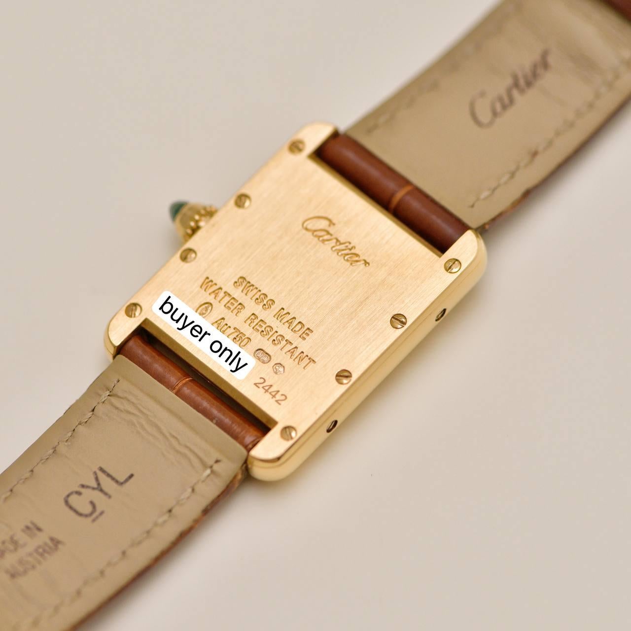 Cartier Tank Louis Modello Piccolo Orologio in oro giallo 18 carati W1529856 1