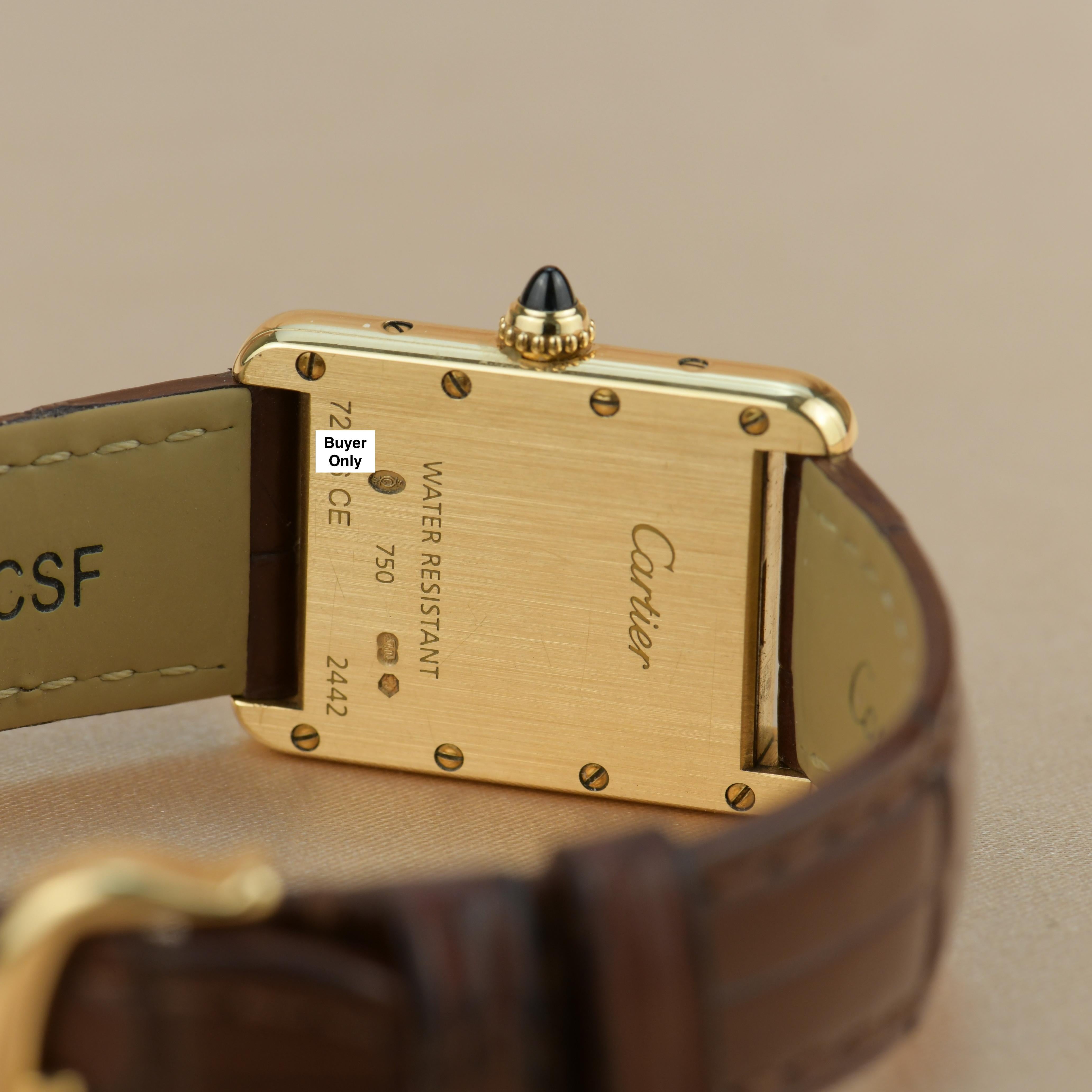 Cartier Tank Louis Petit Modèle Montre en or jaune 18k W1529856 3