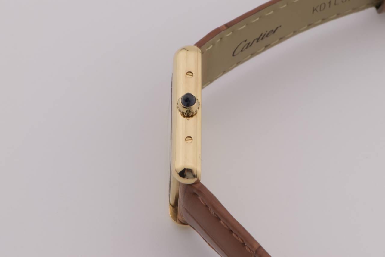 Cartier Tank Louis Small Model 18k Yellow Gold Watch W1529856 3