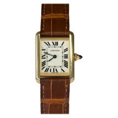 Cartier Tank Louis kleines Modell 18k Gelbgold Uhr W1529856