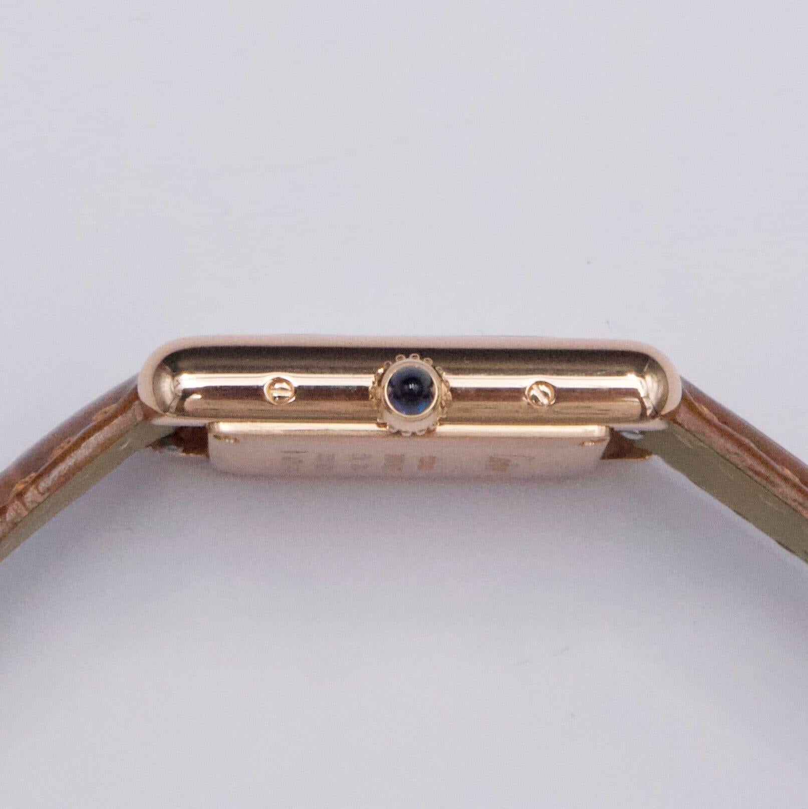 Donna Cartier Tank Louis Small WGTA0010 Orologio da donna in oro rosa 18 carati Scatola e documenti in vendita