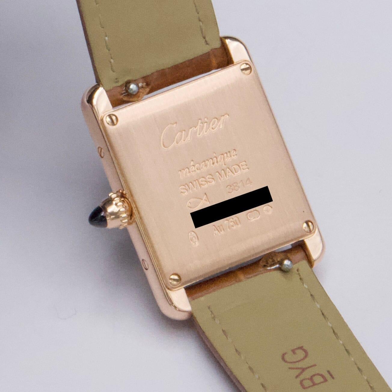 Cartier Tank Louis Small WGTA0010 Orologio da donna in oro rosa 18 carati Scatola e documenti in vendita 3