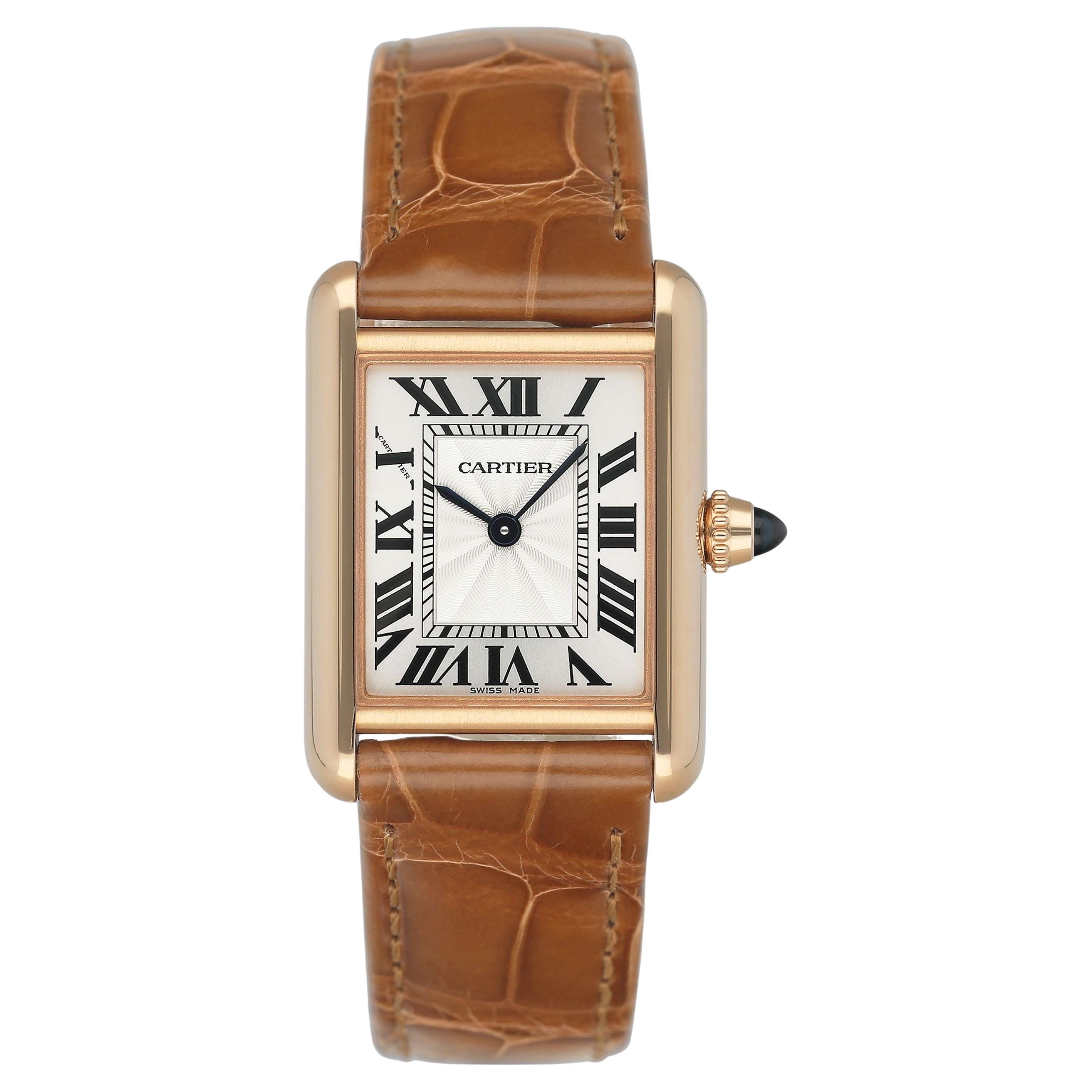 Cartier Tank Louis Small WGTA0010 18K Rose Gold Ladies Watch Box Papers