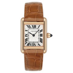 Cartier Tank Louis Small WGTA0010 18K Rose Gold Ladies Watch Box Papers