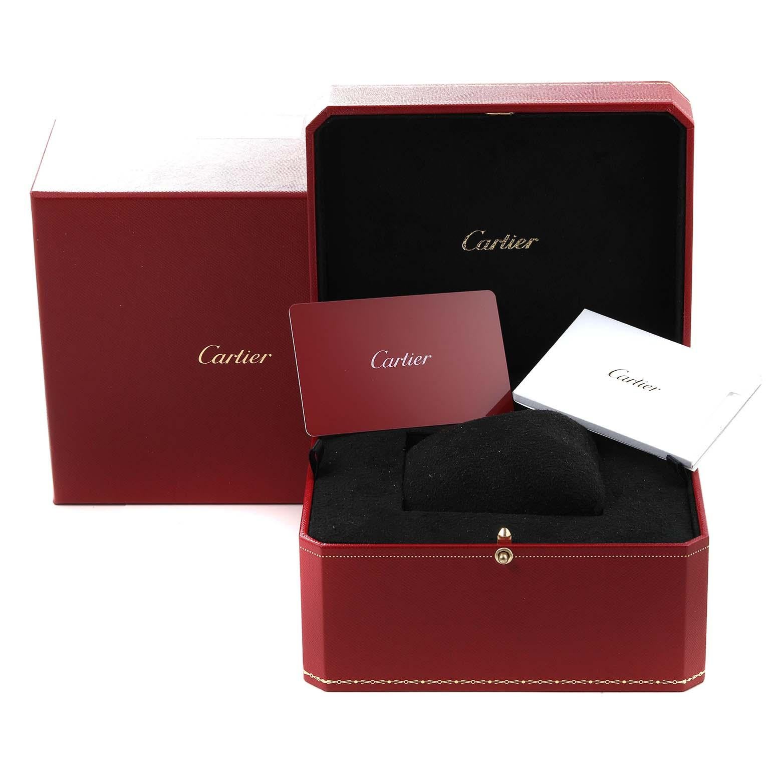 Cartier Tank Louis Small Yellow Gold Brown Strap Ladies Watch W1529856 Box Card 7