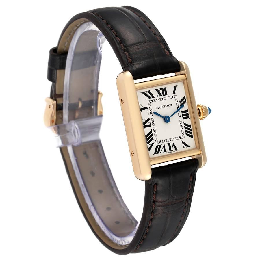 cartier ladies watch brown leather