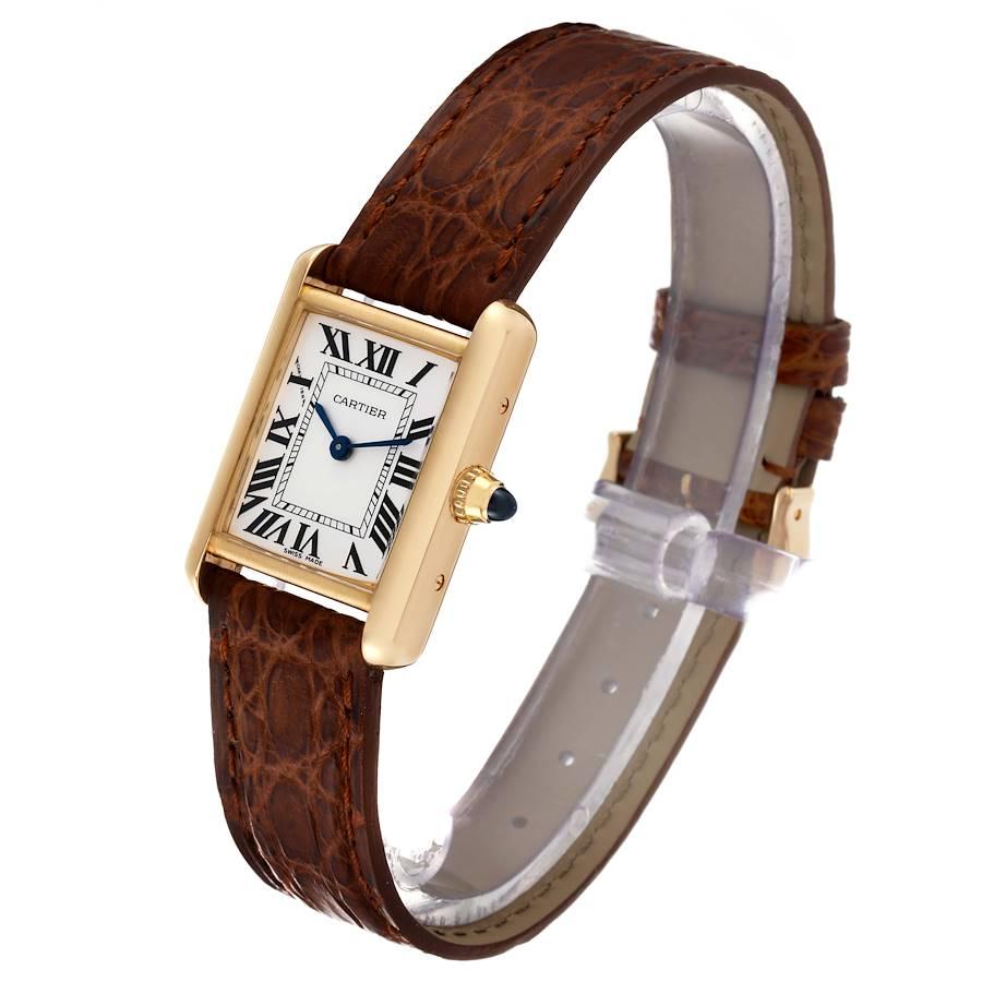 cartier tank brown leather