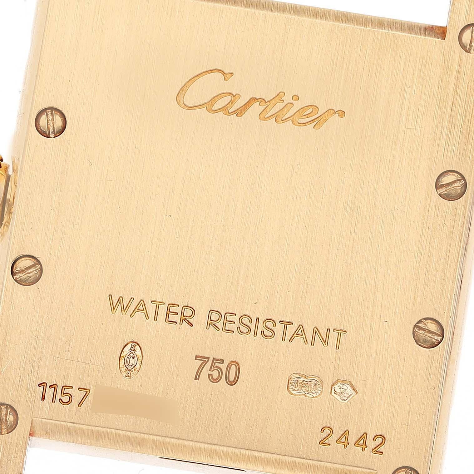 Cartier Tank Louis Small Yellow Gold Brown Strap Ladies Watch W1529856 Card 2